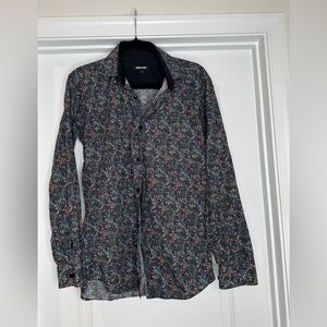 Jared Lang Button Up Psychedelic Multicolor Long Sleeve Shirt {Retail $225}